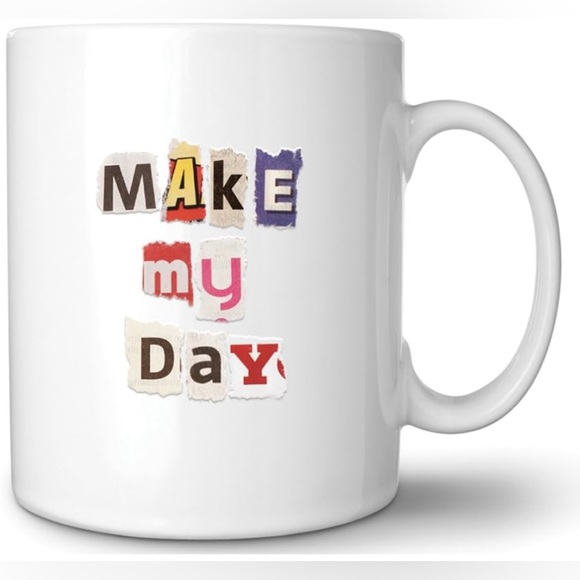 NWT NIB Fred Store Mixed MESSAGES Do-It-Yourself Ransom Note Mug Cup 2011 HTF - Picture 2 of 3